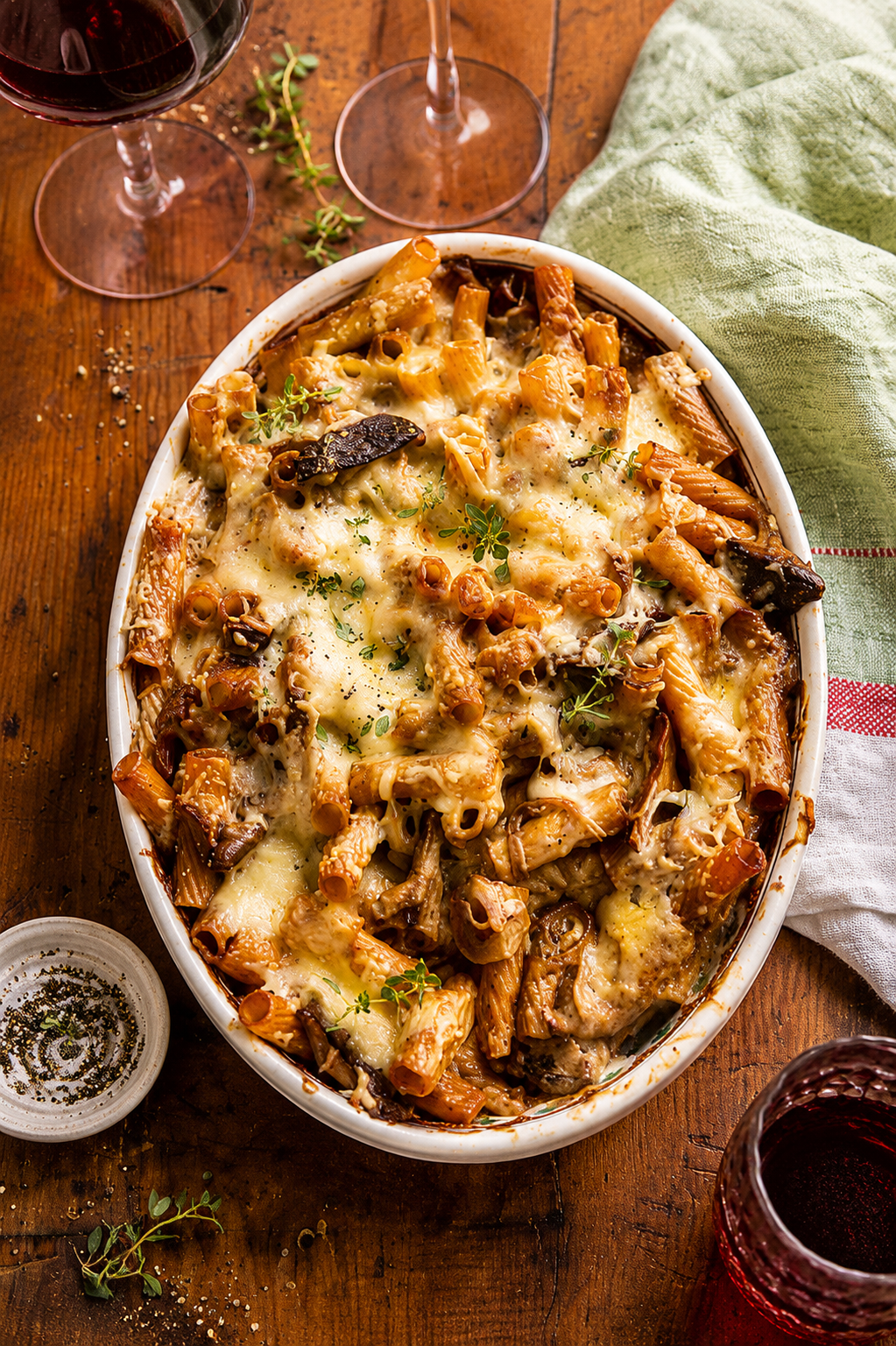 One Pot Creamy French Onion Pasta Bake featured image