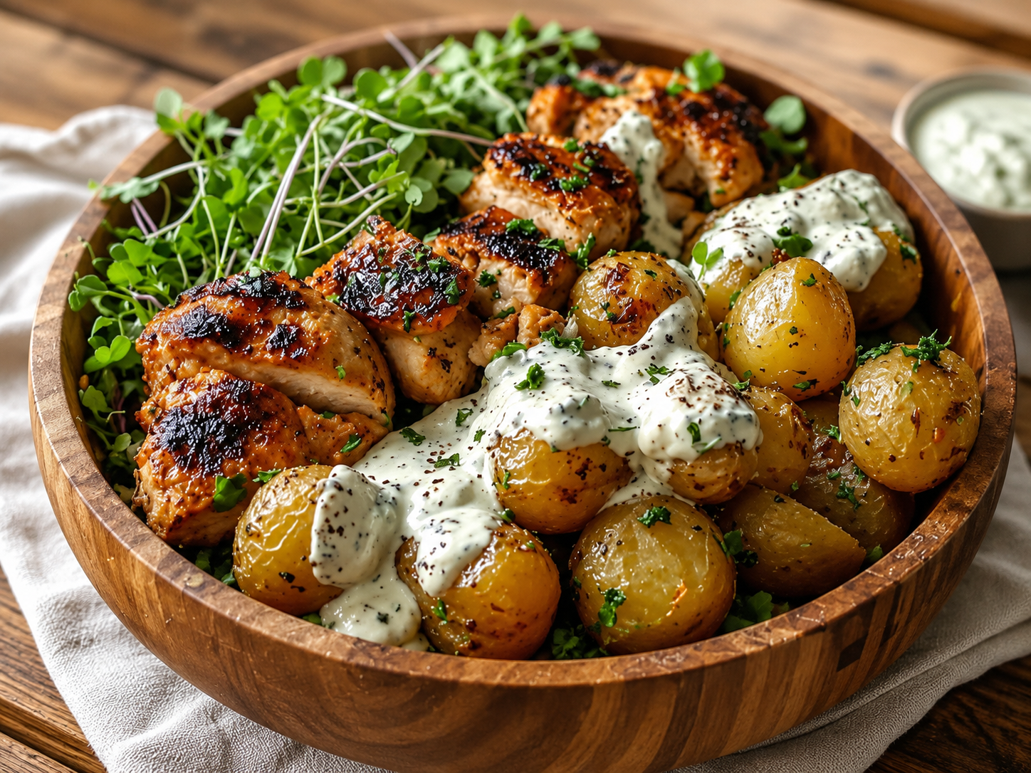 Mediterranean Sheet Pan Chicken and Potato Bowls featured image