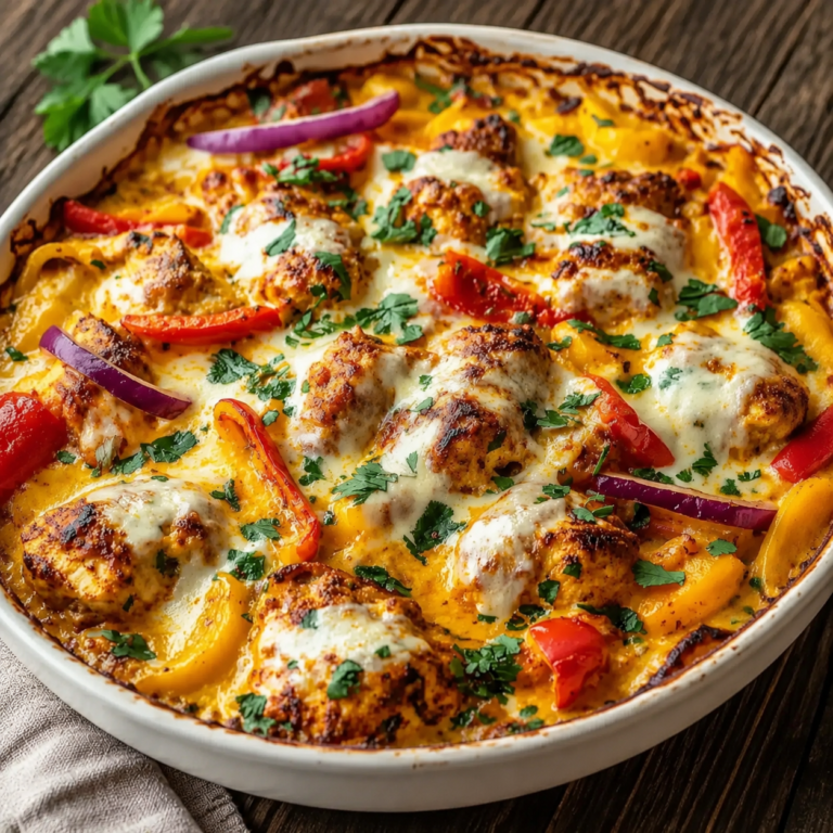 Creamy High Protein Chicken Fajita Bake featured image