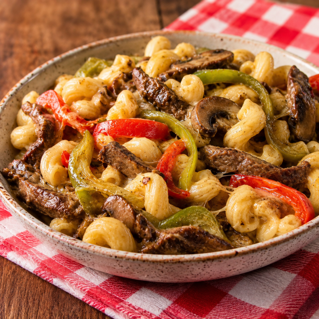 Cream cheese and beef broth combining into a creamy sauce