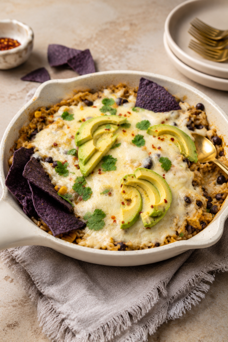 Salsa Verde Chicken and Rice Skillet, One Pan Done featured image