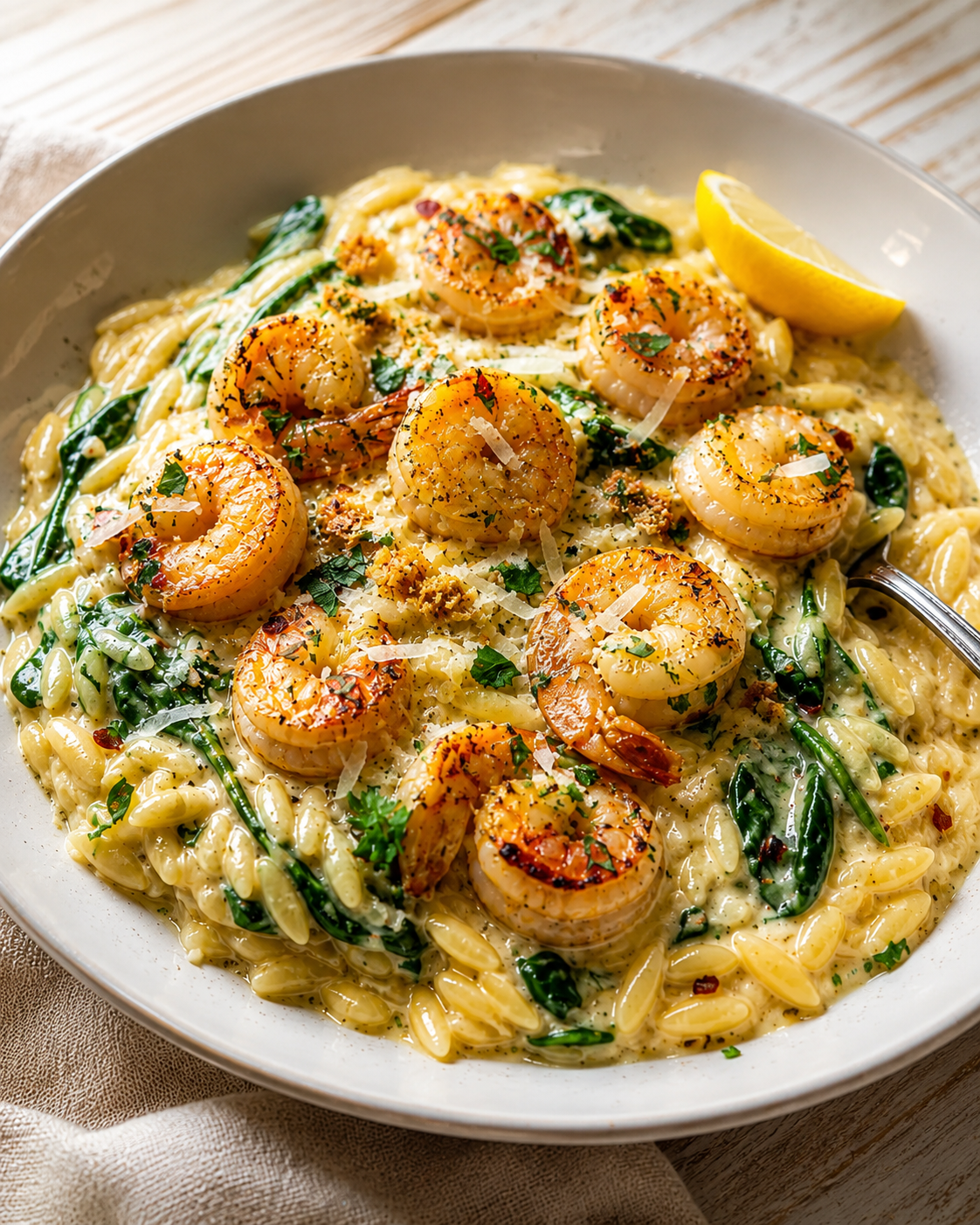 Creamy Shrimp Orzo, Risotto Flavor Without the Stirring featured image