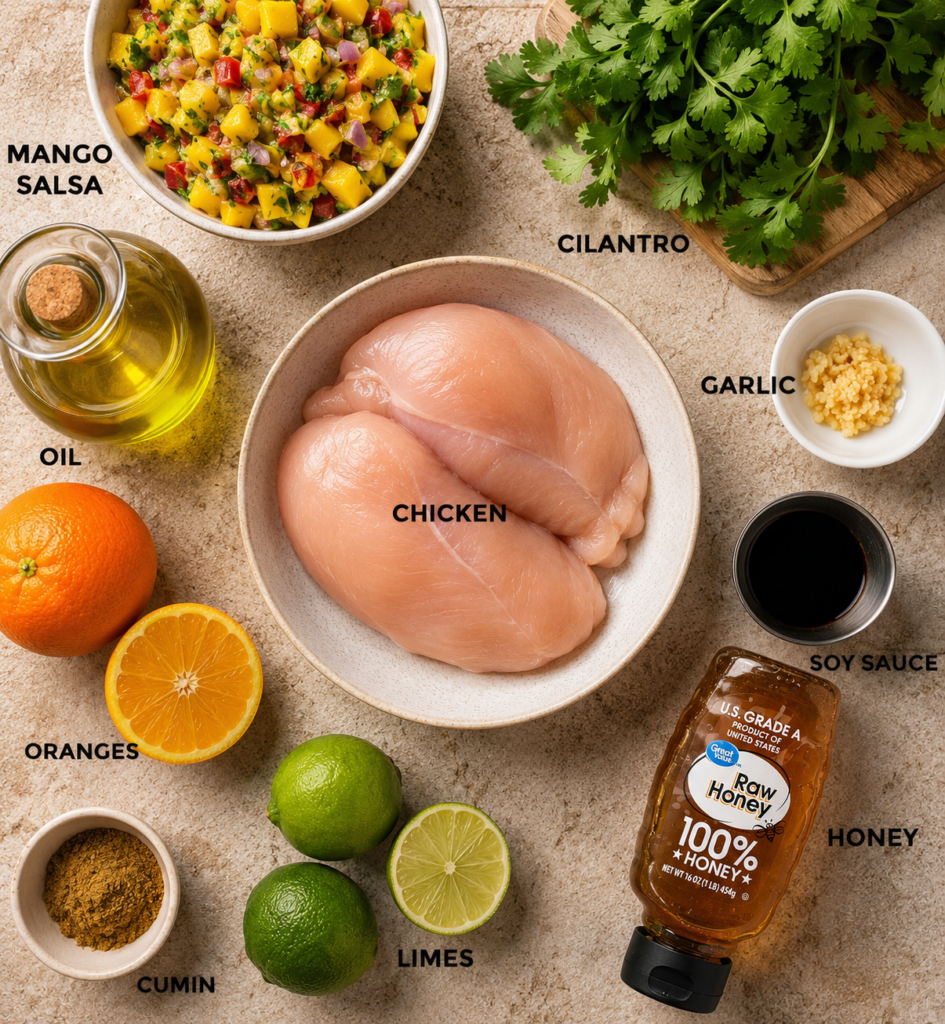 Chicken marinating in a blended cilantro lime mixture