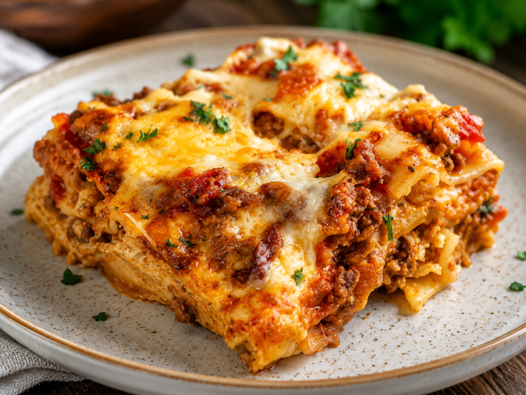 Parmesan Garlic Bacon Cheeseburger Lasagna featured image