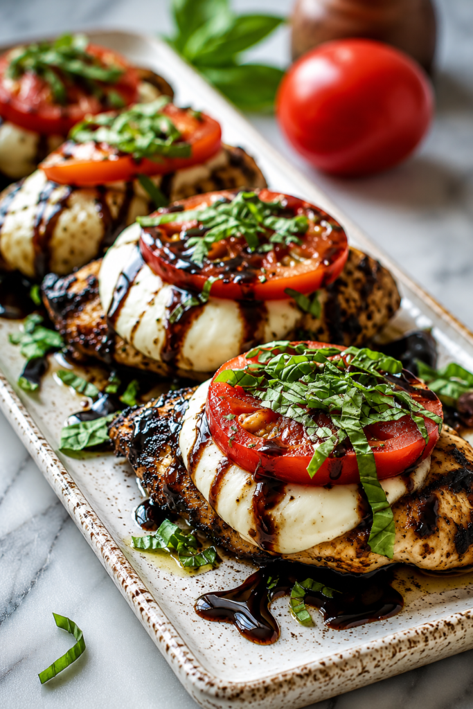 Chicken breasts grilling with char marks