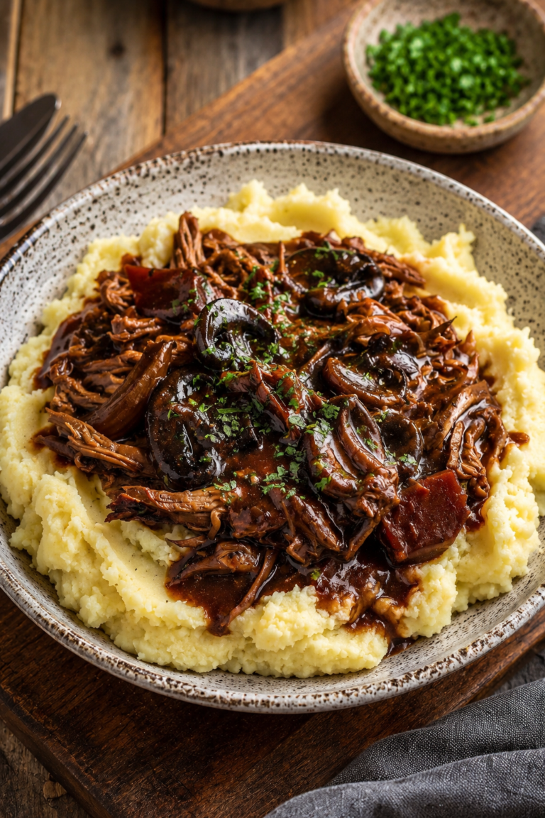 Cozy All-Day Crockpot Beef Chuck Roast with Garlic Mashed Potatoes featured image