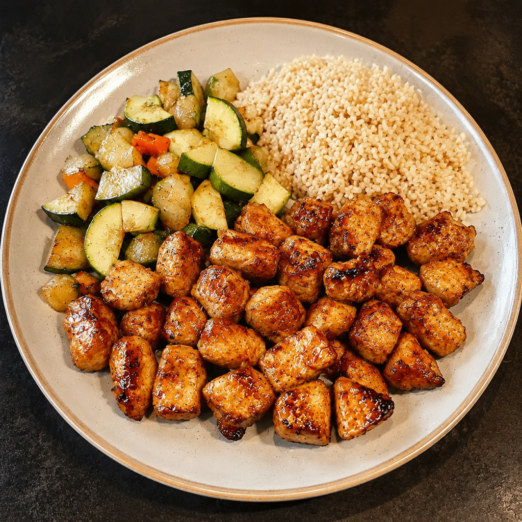 Blackstone hibachi chicken with vegetables and fried rice