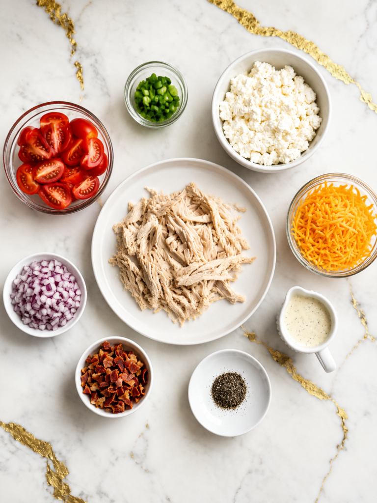 Ranch seasoning stirred into a bowl of cottage cheese