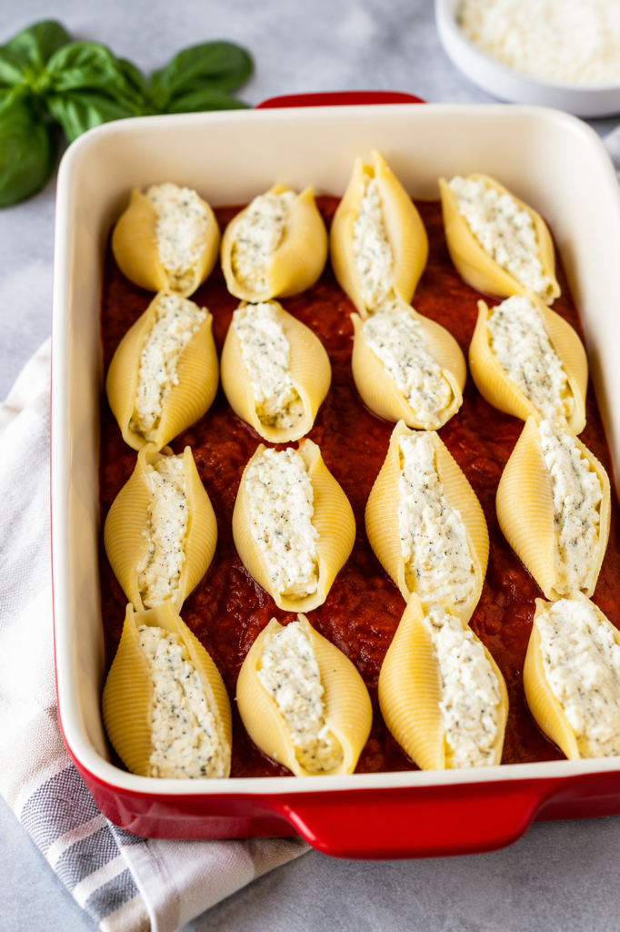 Ricotta, mozzarella, and parmesan mixed in a bowl