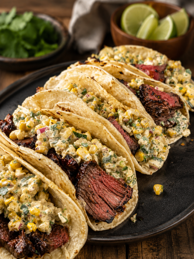 Grilled Steak Elote Tacos featured image