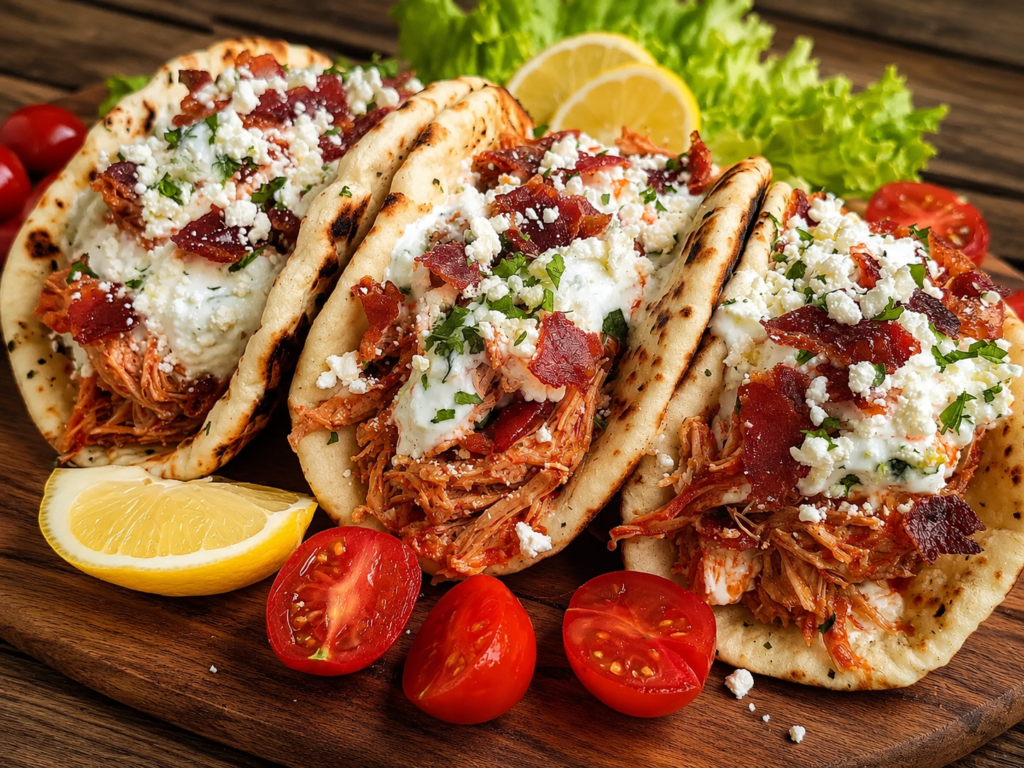 Tzatziki sauce whisked together in a bowl