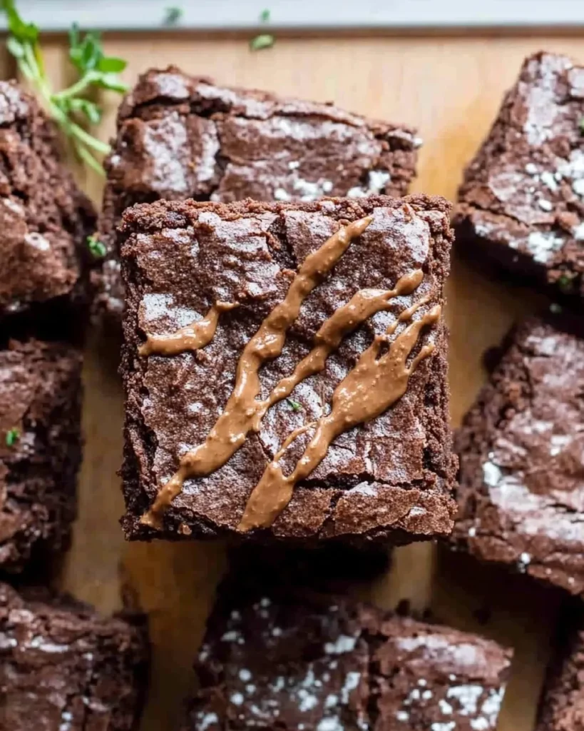 Brownie batter portioned into a mini muffin tin
