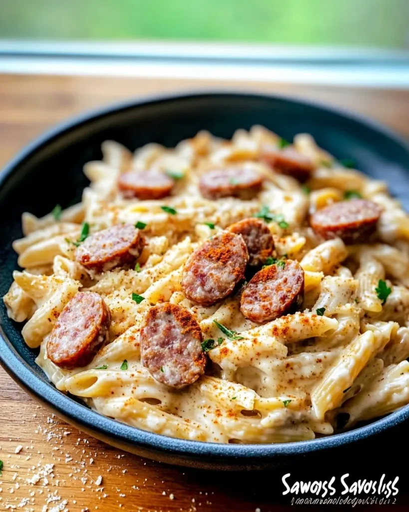 Cajun alfredo sauce simmering in a skillet