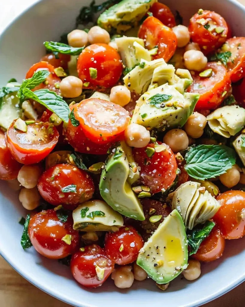 Tomatoes, beans, and mozzarella combined in a bowl