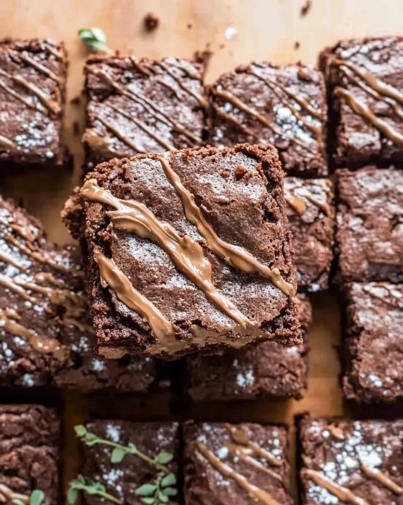 Brownie batter whisked smooth in a bowl
