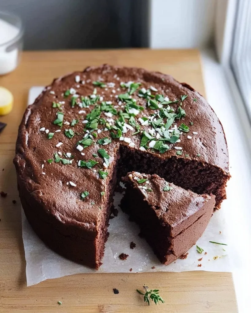 Dry ingredients folded into the cake batter