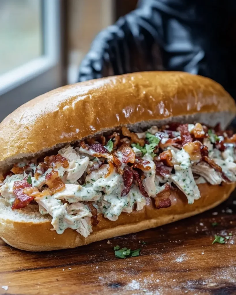 Chicken, bacon, and lettuce finely chopped on a cutting board
