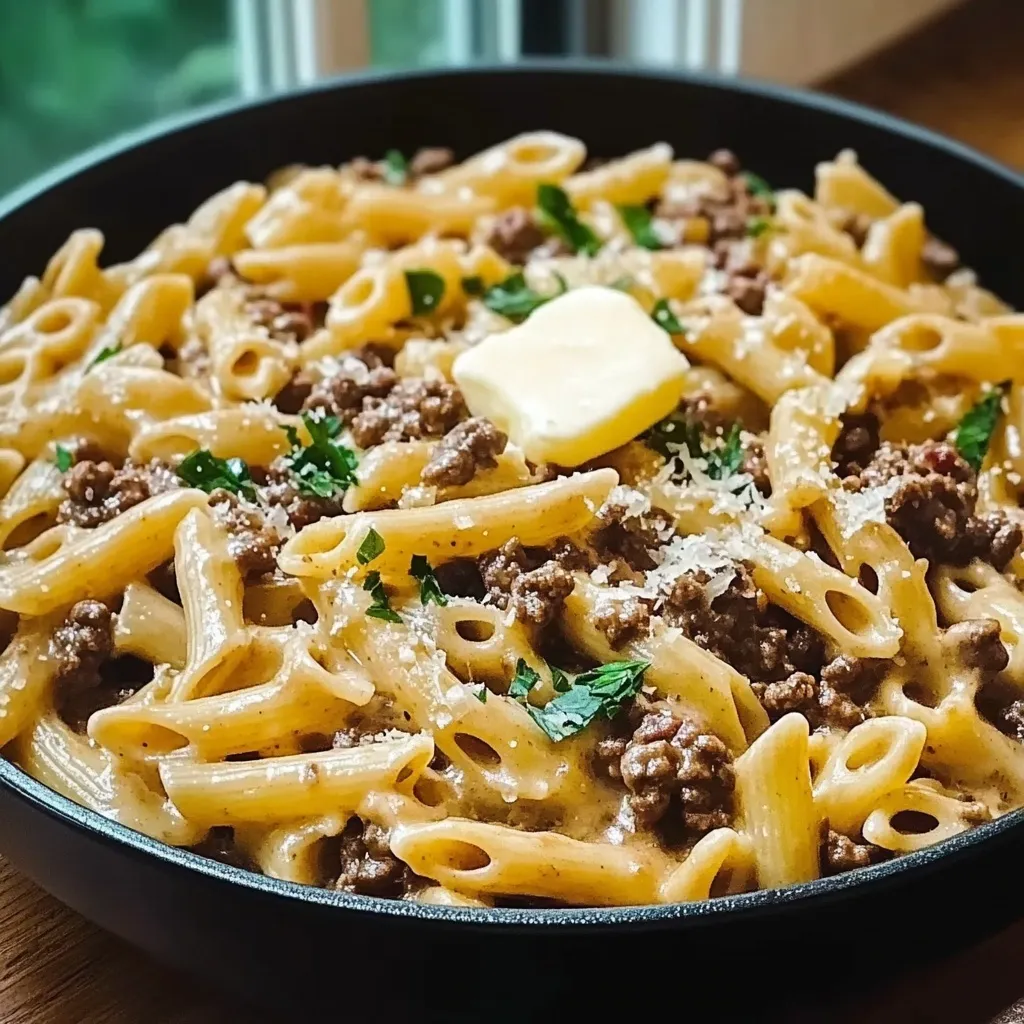 Beef and Garlic Butter Pasta featured image