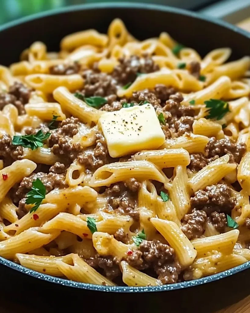 Beef strips searing in a hot skillet