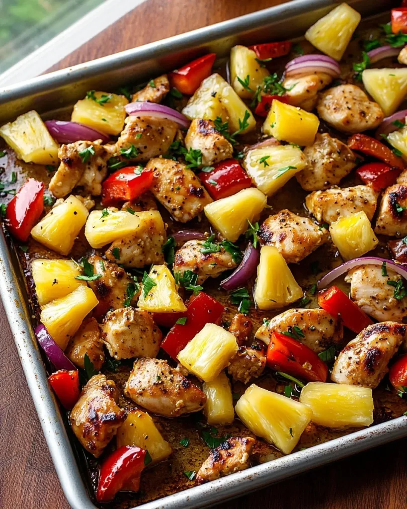 Chicken thighs marinating in a Hawaiian-style glaze