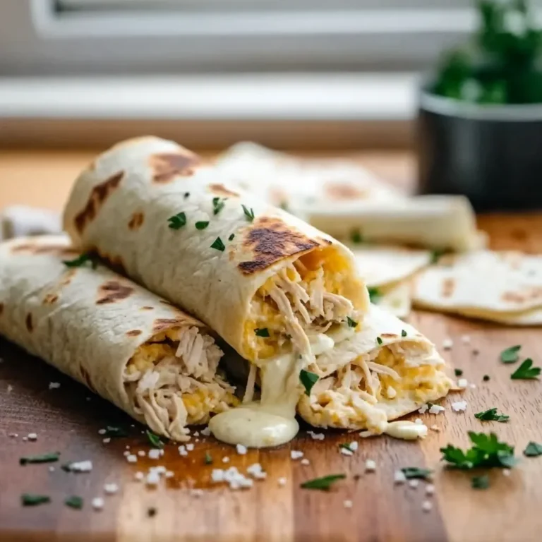 Low Carb Cheesy Garlic Chicken Wraps featured image