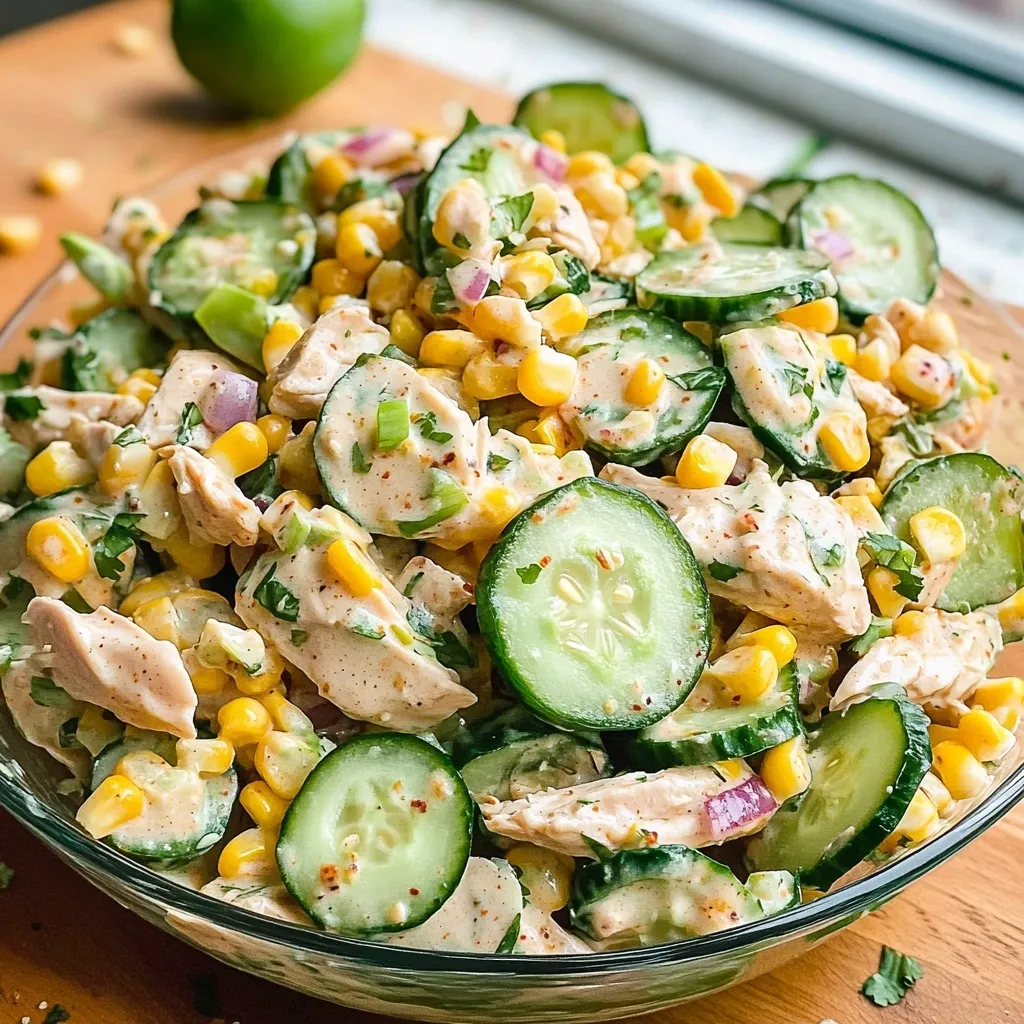 Street Corn Creamy Cucumber Chicken Salad featured image