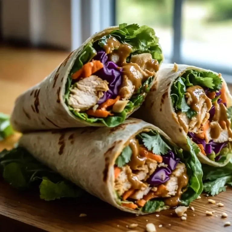 Thai Peanut Chicken Wraps featured image