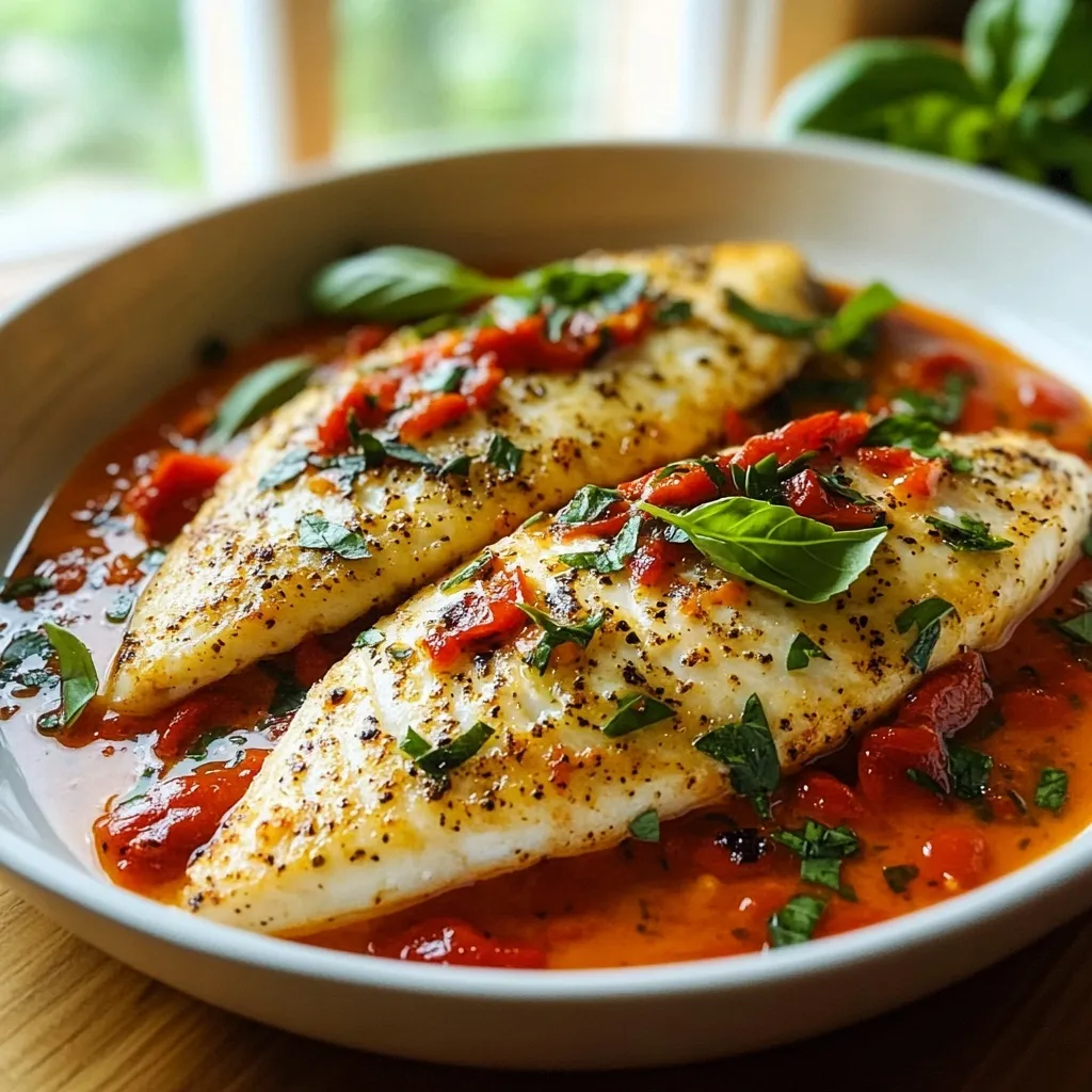 Tilapia with Roasted Pepper Sauce featured image