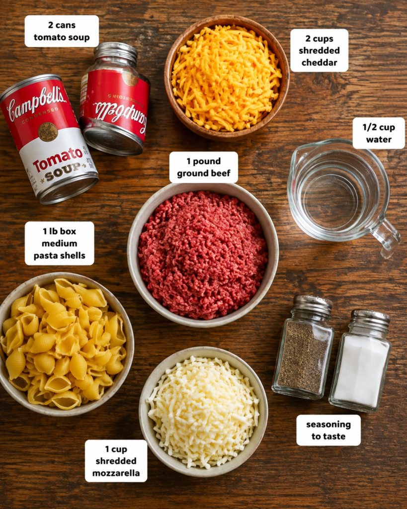 Ground beef browning in a skillet with seasoning