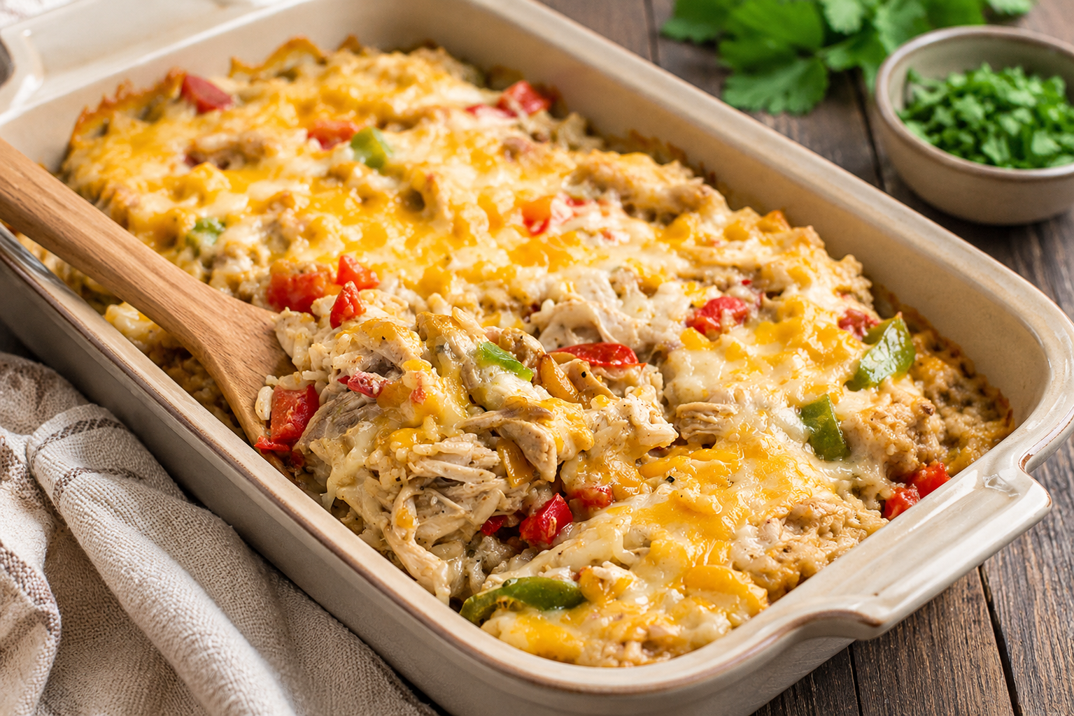 Chicken Fajita Casserole, One Dish Tex-Mex featured image