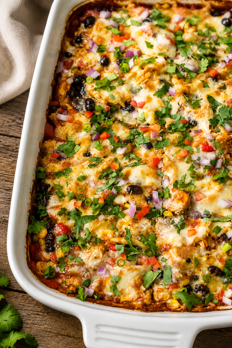 Chicken Burrito Casserole, One Pan Meal Prep featured image