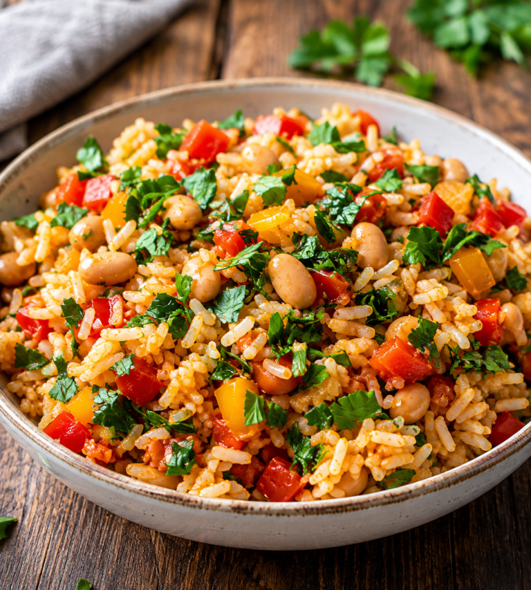 Mediterranean Rice and Beans featured image