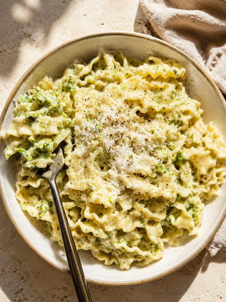 Finely chopped broccoli cooking in butter