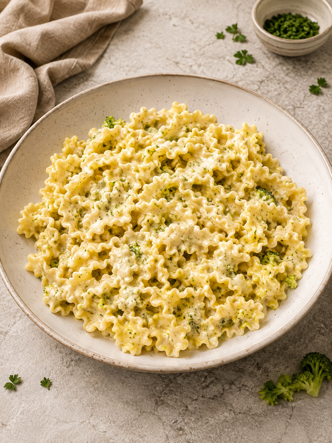 Mafaldine Pasta Limone with Broccoli featured image