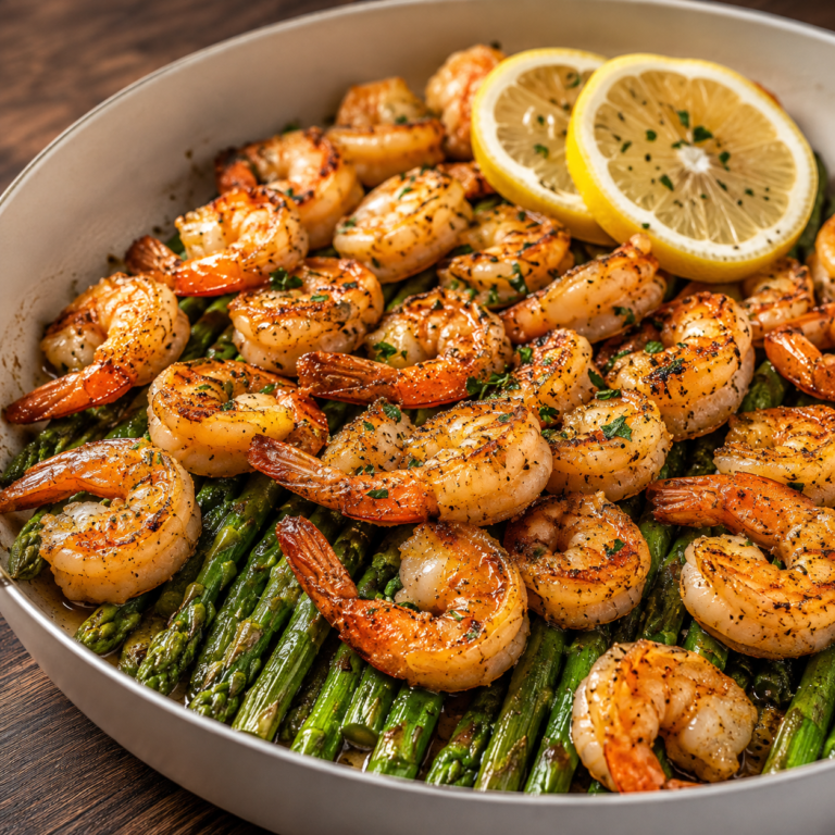 Lemon Garlic Shrimp and Asparagus featured image