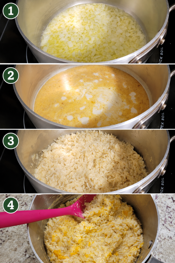 Covered saucepan simmering on low heat