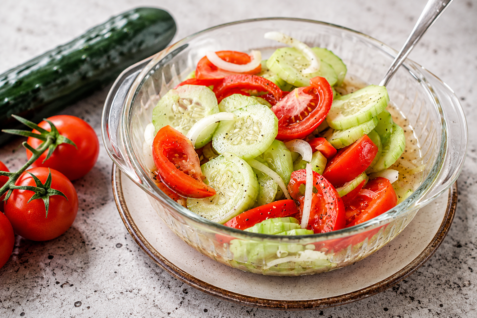 Marinated Cucumbers, Onions, and Tomatoes featured image