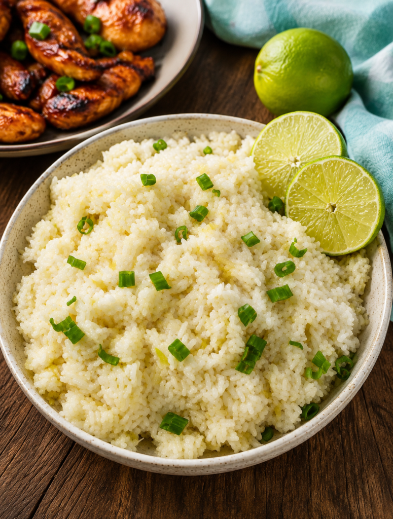 Pineapple rice garnished with green onions and cashews
