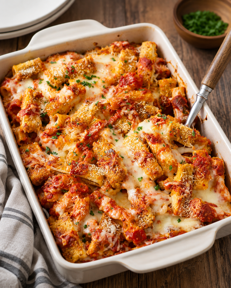 Chicken Parmesan Casserole, Layered and Loaded featured image