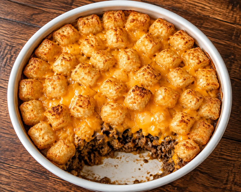 Tater Tot Casserole with Ground Beef, Layer by Layer featured image