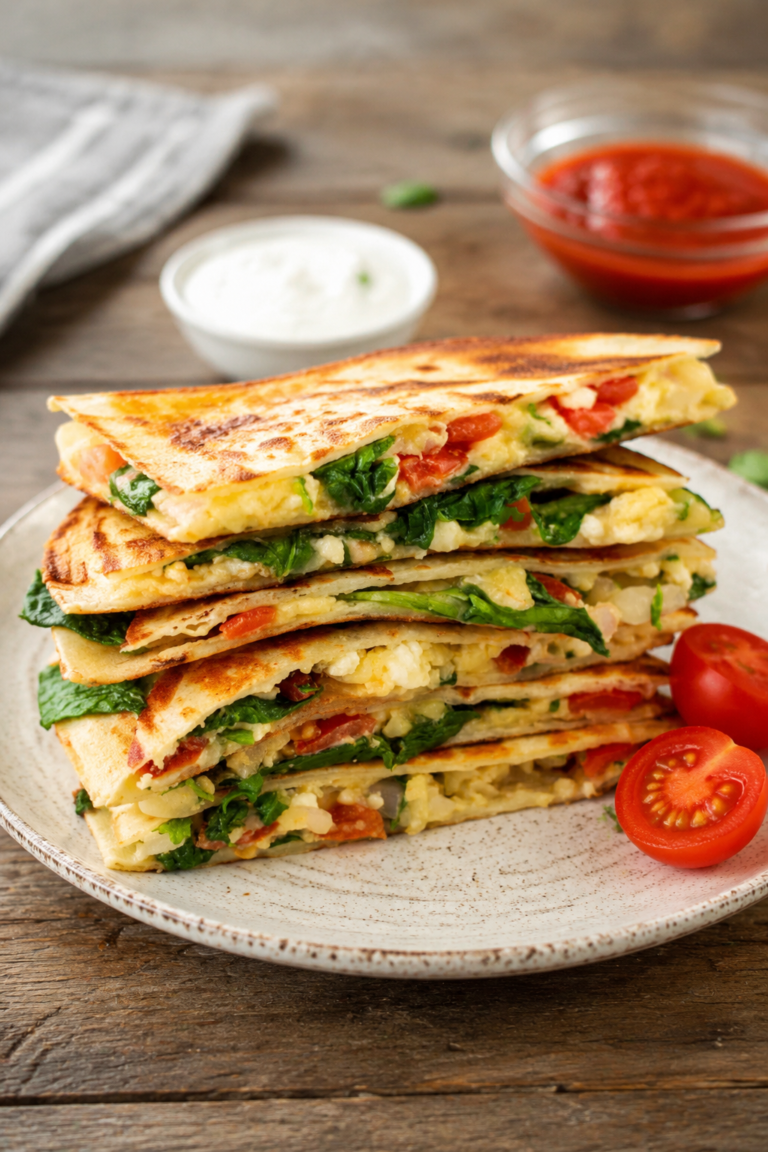 Mediterranean Quesadillas with Feta and Spinach featured image