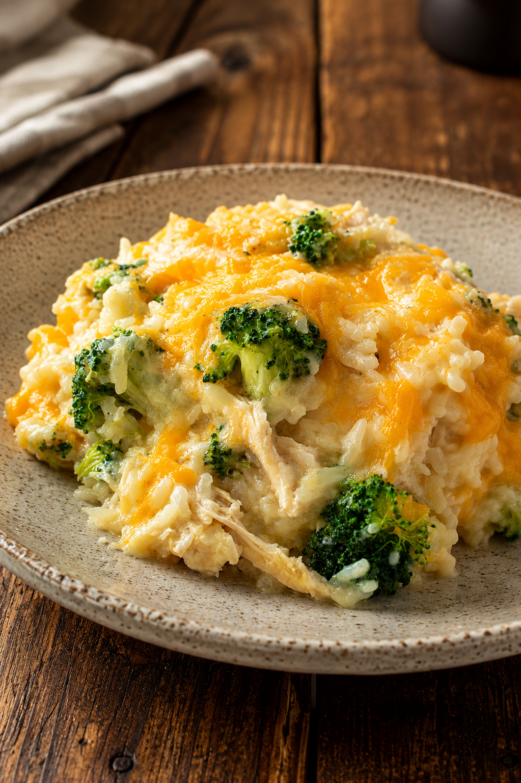 Cheesy Broccoli Chicken and Rice Casserole featured image