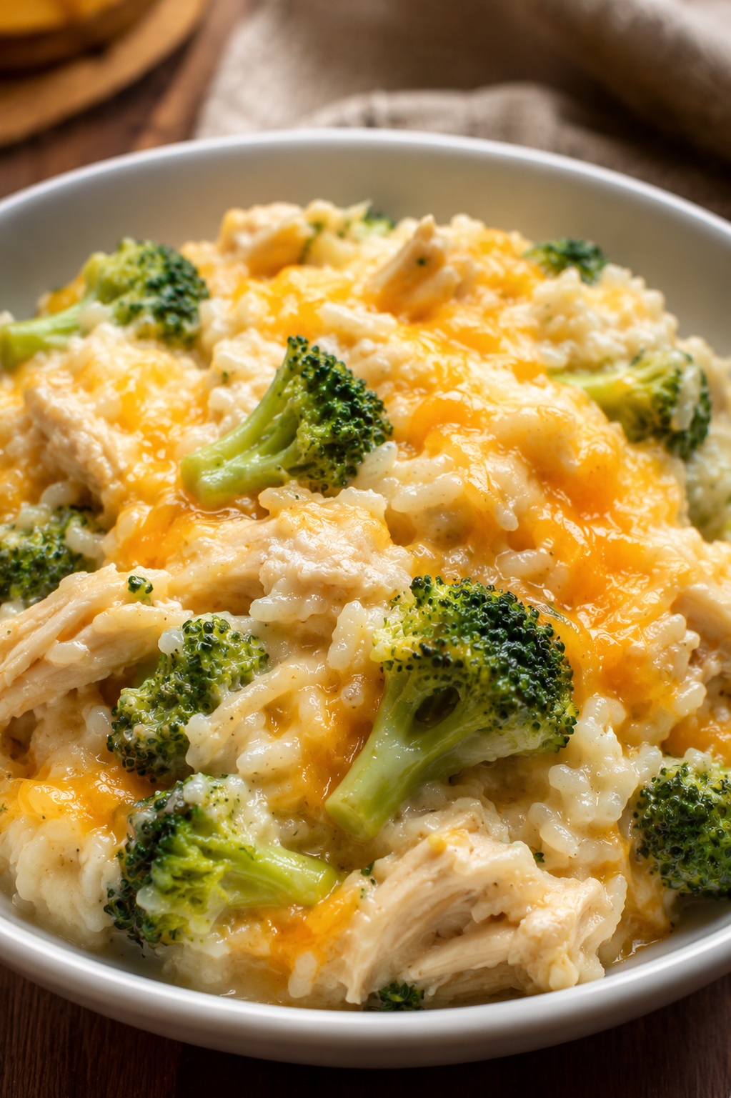 Cheesy Broccoli Chicken and Rice Casserole featured image