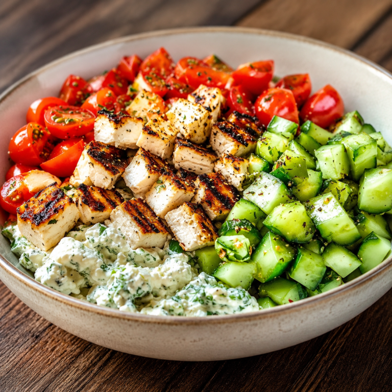 Greek Chicken Bowls with Tzatziki featured image