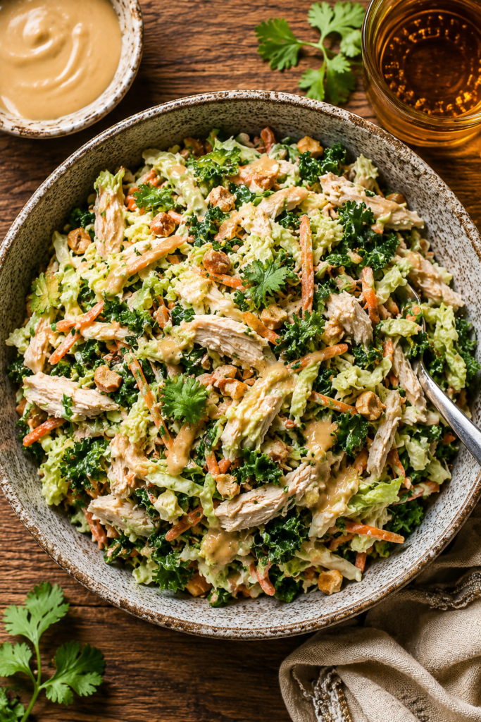 Bright dressing whisked in a small bowl