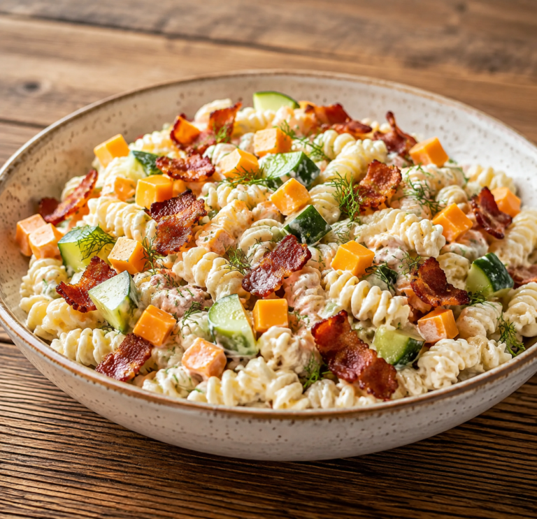 Dill Pickle Bacon Ranch Pasta Salad featured image