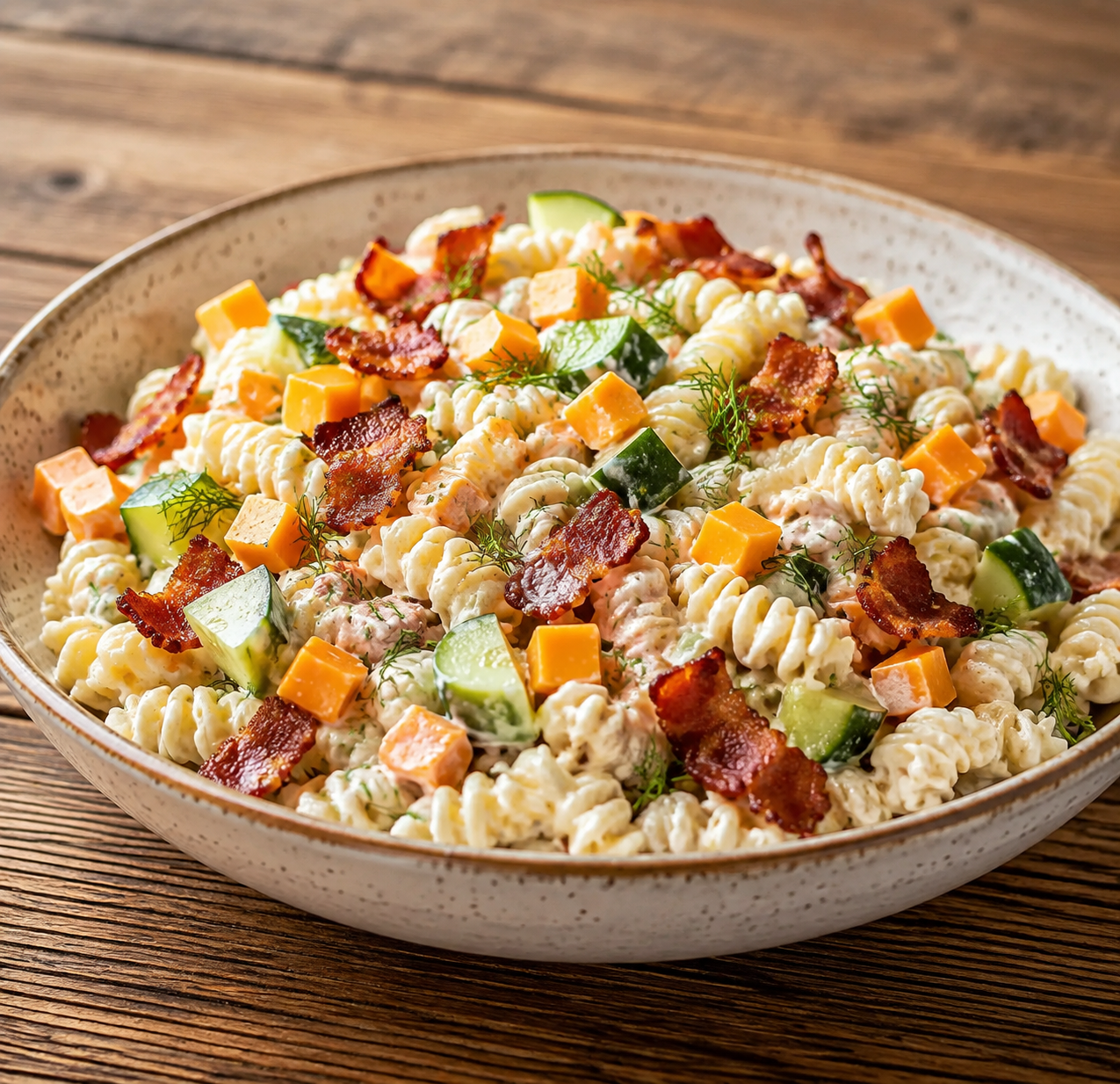 Dill Pickle Bacon Ranch Pasta Salad featured image