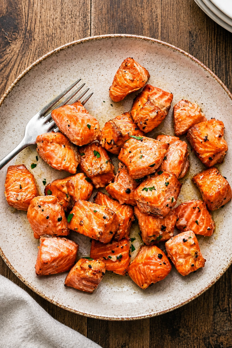 Air Fryer Salmon Bites with Lemon Garlic Butter featured image