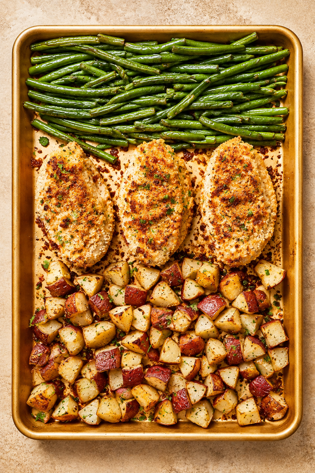 Parmesan Crusted Chicken Sheet Pan Dinner featured image