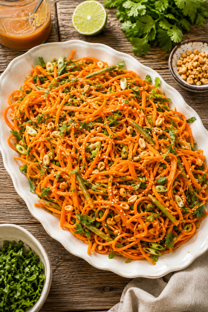 Peanut lime dressing whisked in a bowl